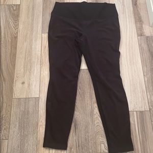 Maternity faux suede front skinny pants